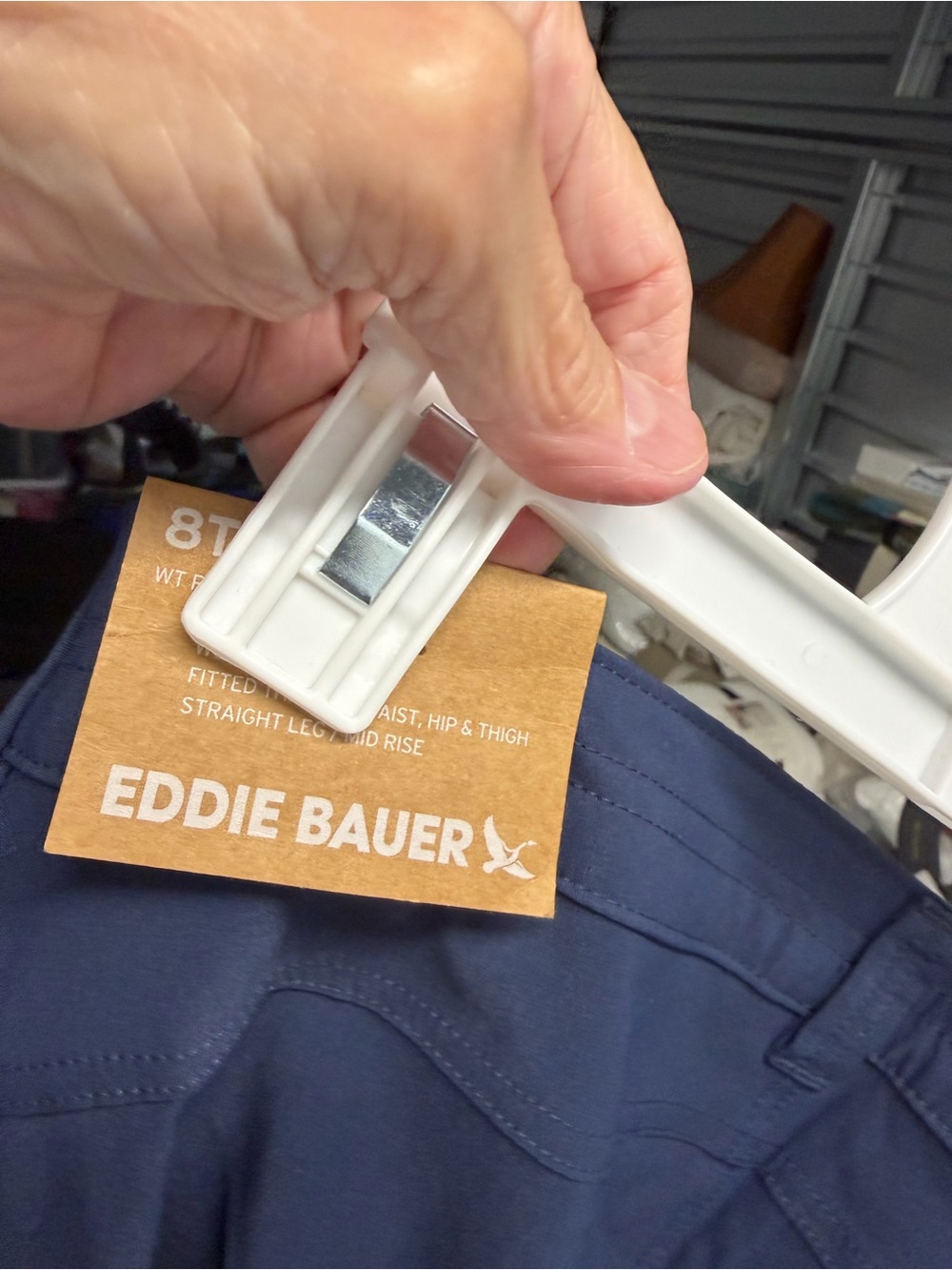 Eddie Bauer Dark Navy Straight-Leg hiker pants nwt  womans size 8 T